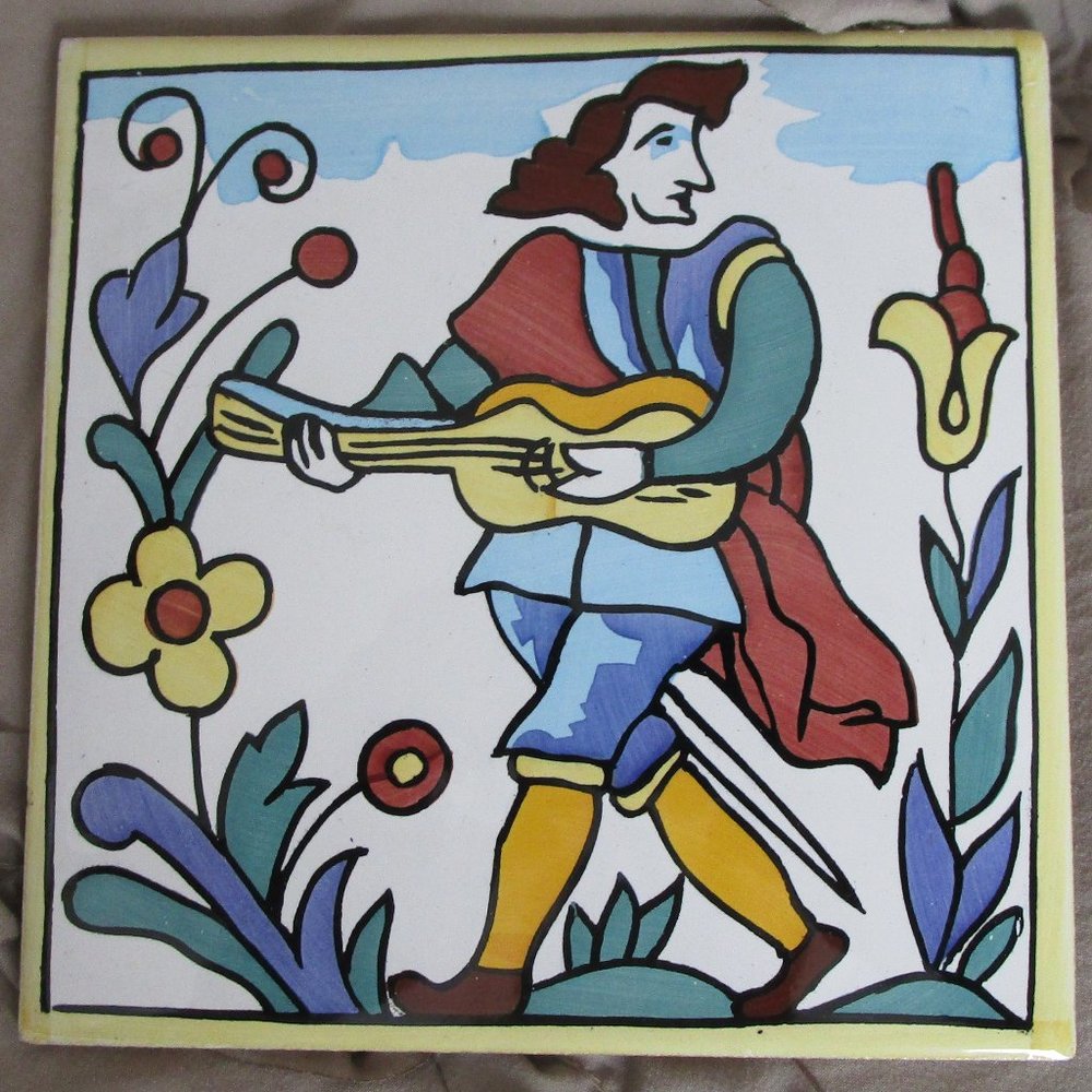 glazed ceramic tile trivet